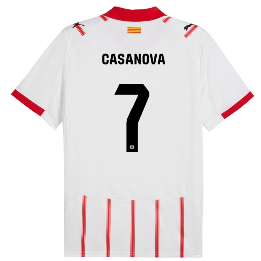 Danxen Kinder Àstrid Casanova #7 Weiß Rot Heimtrikot Trikot 2025/26 T-Shirt