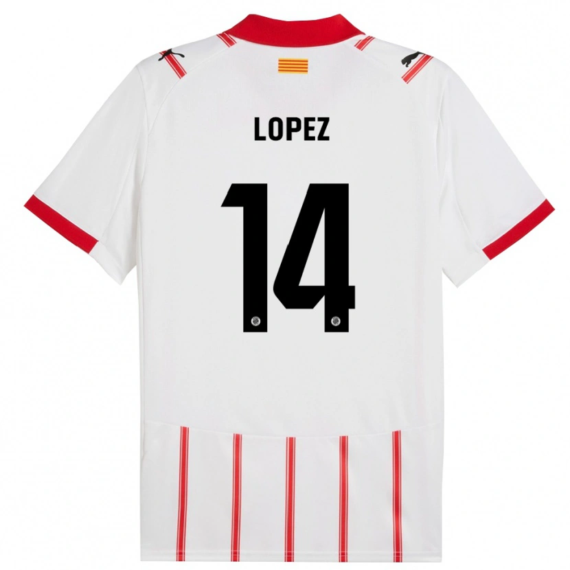 Danxen Kinder Judith López #14 Weiß Rot Heimtrikot Trikot 2025/26 T-Shirt