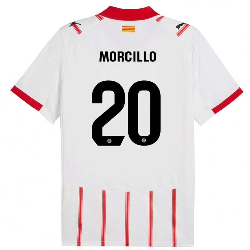 Danxen Kinder Luis Morcillo #20 Weiß Rot Heimtrikot Trikot 2025/26 T-Shirt