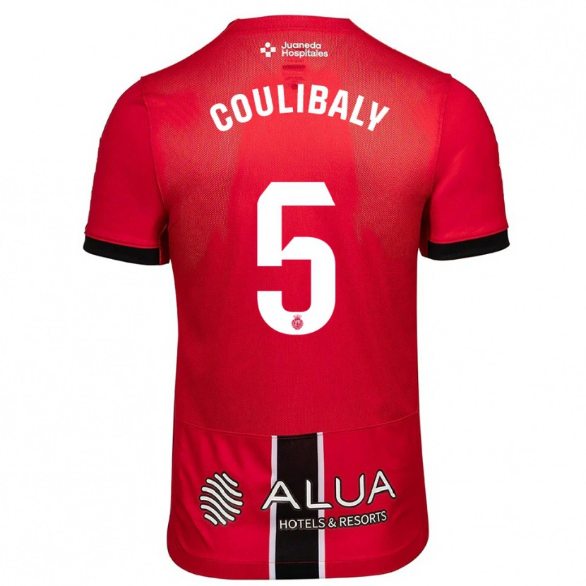 Danxen Kinder Habib Anas Coulibaly #5 Rot Schwarz Heimtrikot Trikot 2025/26 T-Shirt