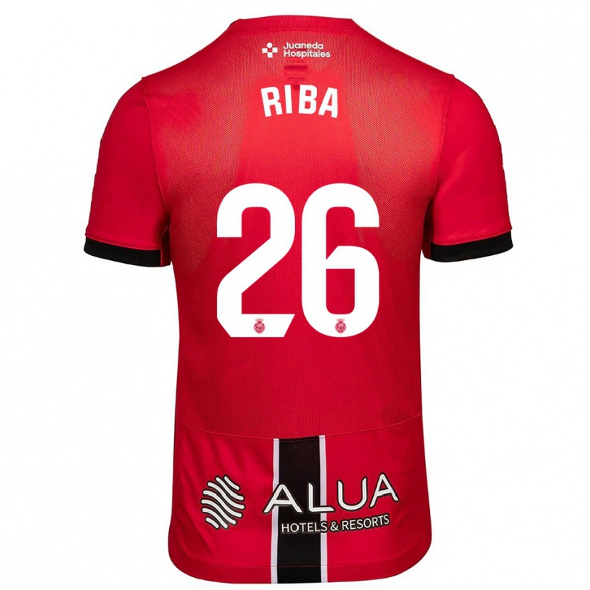 Danxen Kinder Cesc Riba #26 Rot Schwarz Heimtrikot Trikot 2025/26 T-Shirt