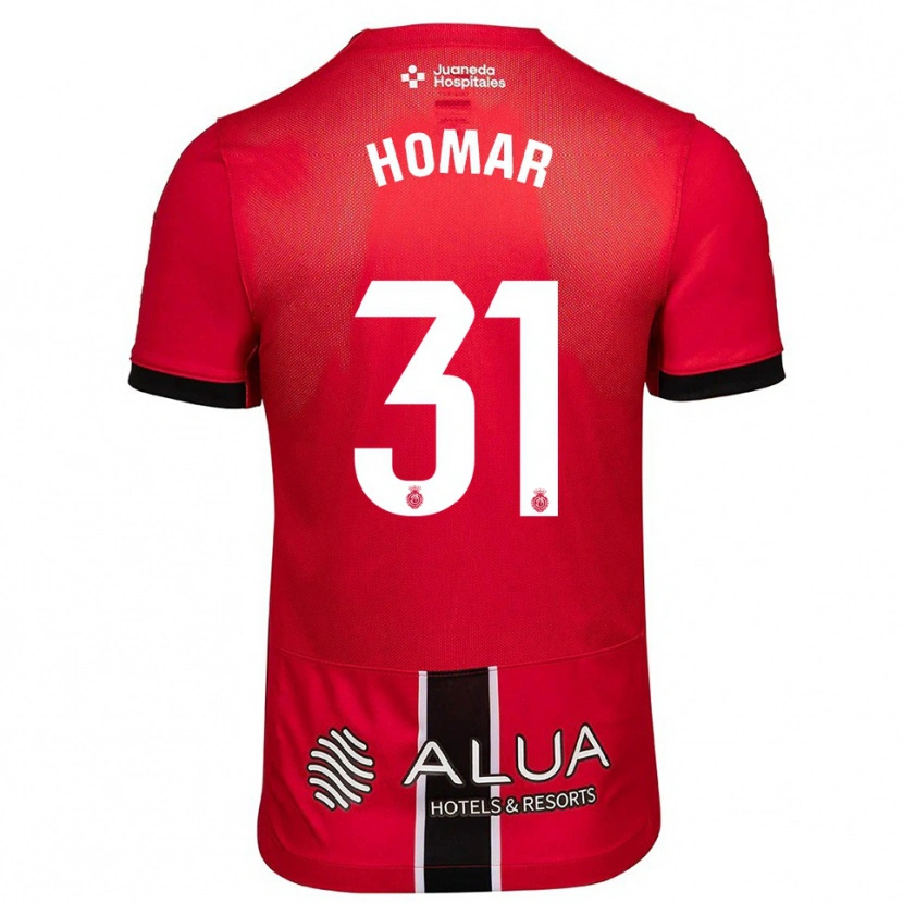 Danxen Kinder Gaspar Homar #31 Rot Schwarz Heimtrikot Trikot 2025/26 T-Shirt