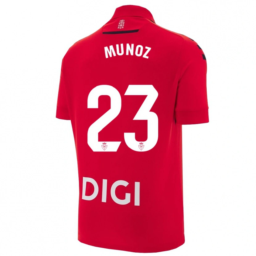 Danxen Kinder Víctor Muñoz #23 Rot Schwarz Heimtrikot Trikot 2025/26 T-Shirt