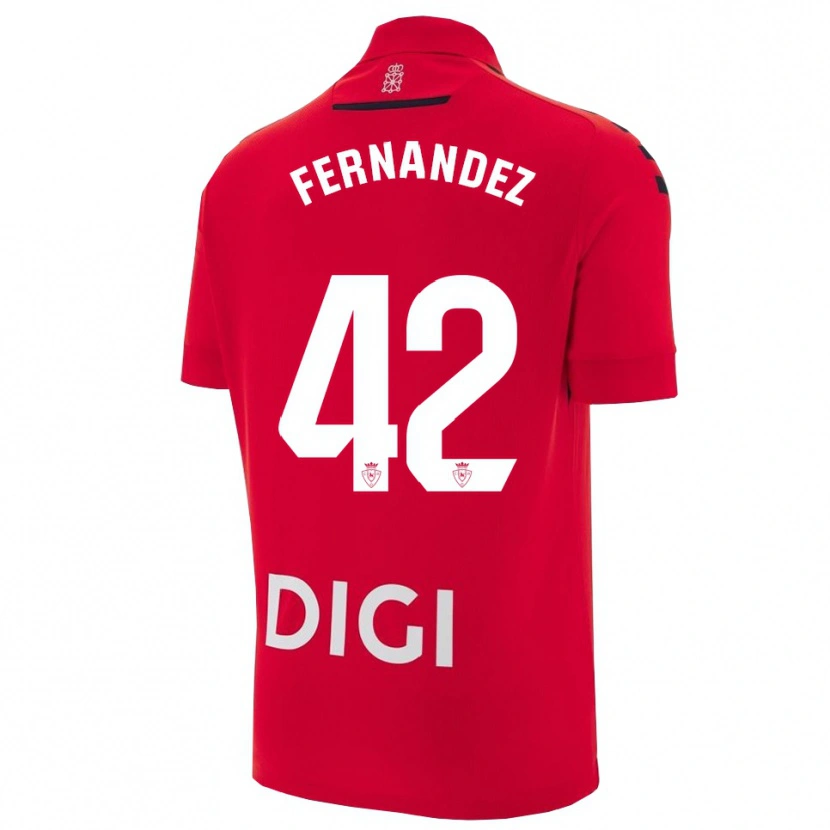 Danxen Kinder Rafa Fernández #42 Rot Schwarz Heimtrikot Trikot 2025/26 T-Shirt