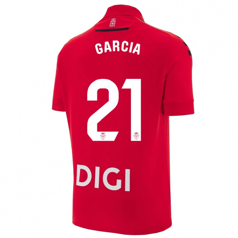 Danxen Kinder Jon García #21 Rot Schwarz Heimtrikot Trikot 2025/26 T-Shirt