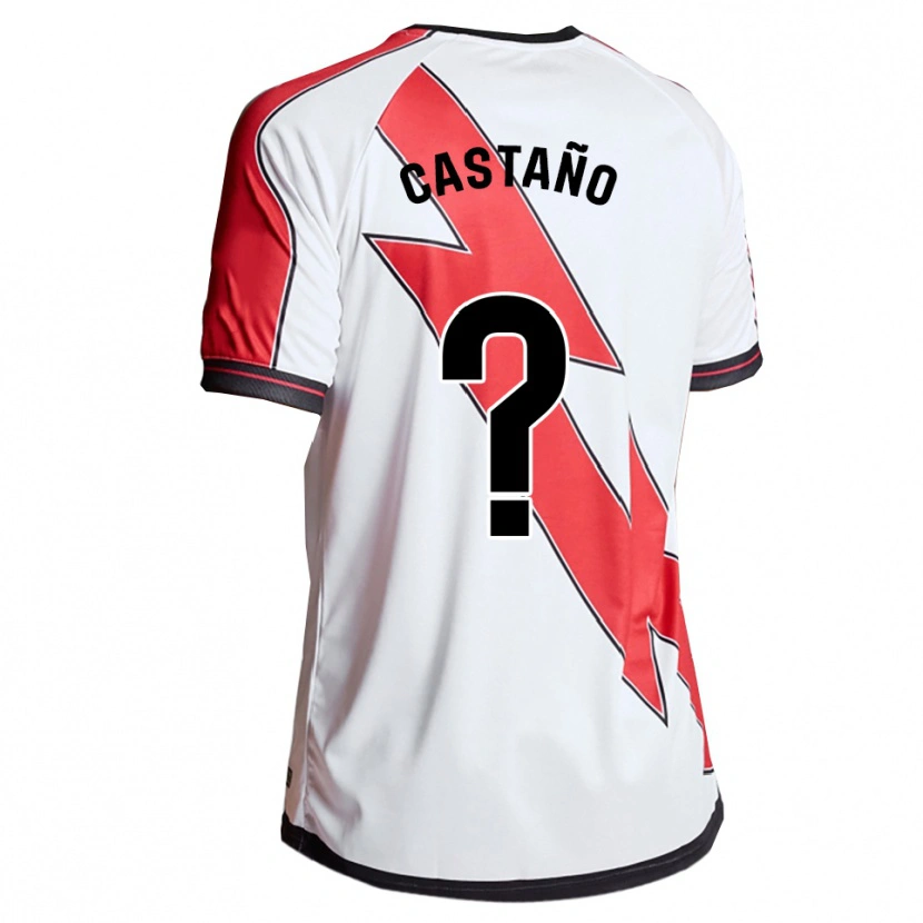 Danxen Kinder Hugo Castaño #0 Weiß Rot Heimtrikot Trikot 2025/26 T-Shirt