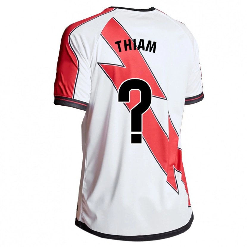 Danxen Kinder Aly Thiam #0 Weiß Rot Heimtrikot Trikot 2025/26 T-Shirt