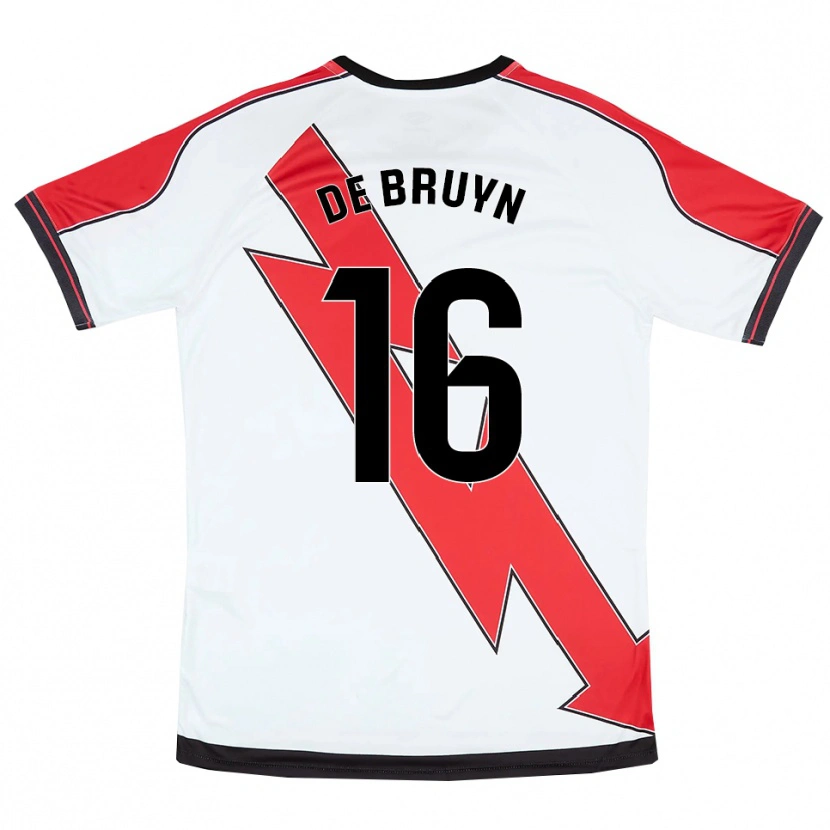Danxen Kinder Glenn De Bruyn #16 Weiß Rot Heimtrikot Trikot 2025/26 T-Shirt