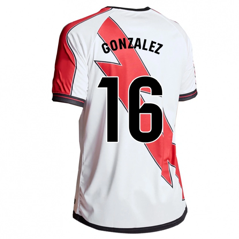 Danxen Kinder Aitor González #16 Weiß Rot Heimtrikot Trikot 2025/26 T-Shirt