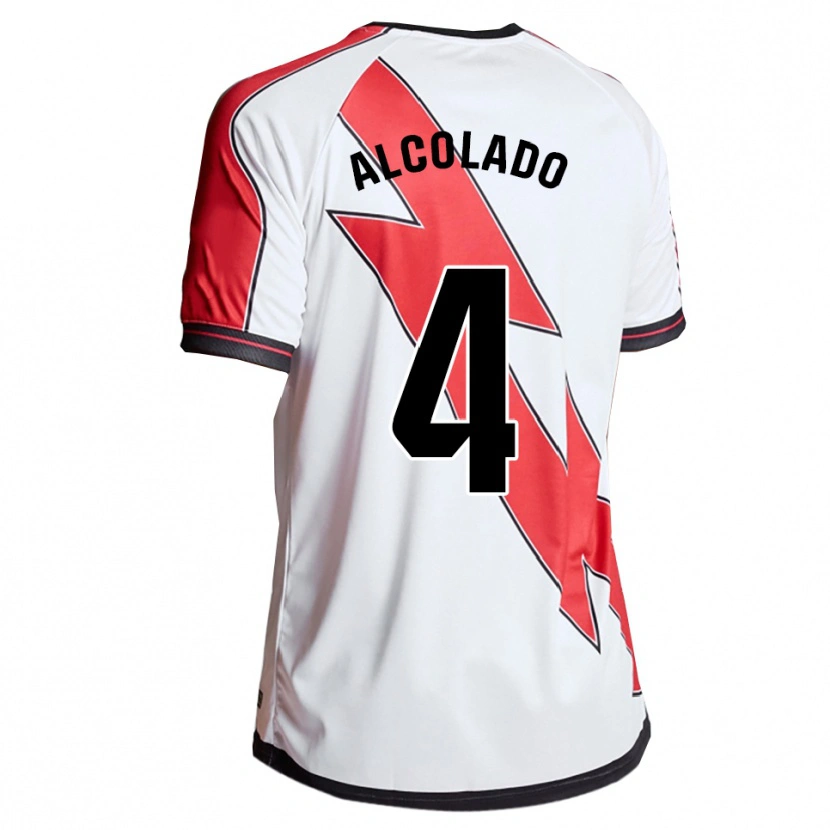 Danxen Kinder Jaime Alcolado #4 Weiß Rot Heimtrikot Trikot 2025/26 T-Shirt