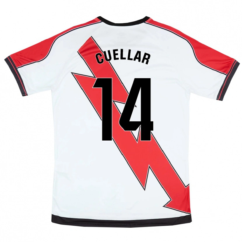 Danxen Kinder Alberto Cuéllar #14 Weiß Rot Heimtrikot Trikot 2025/26 T-Shirt