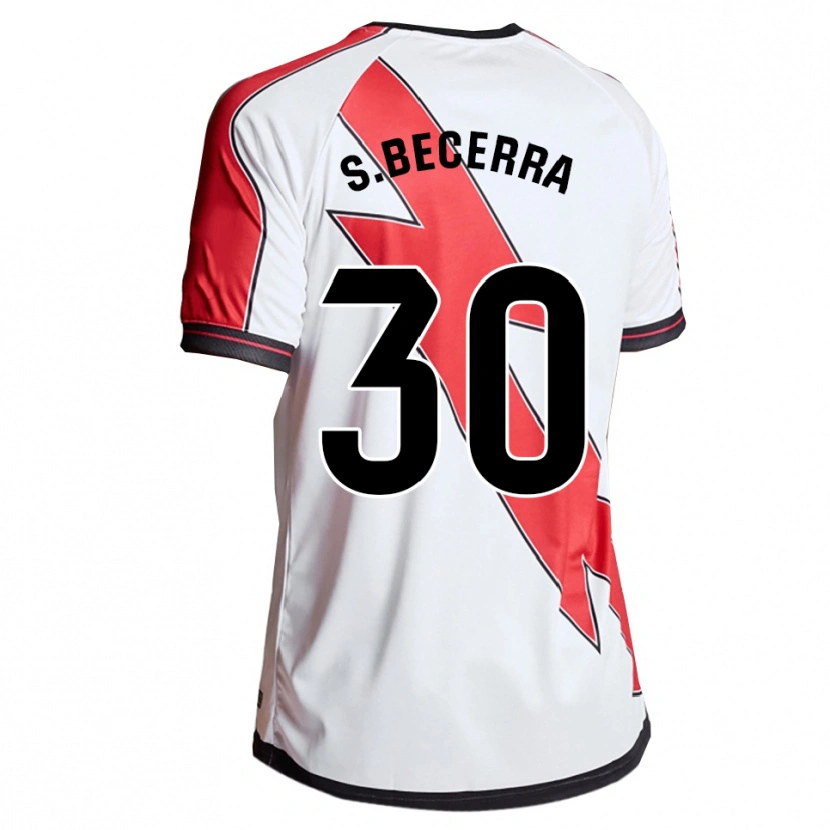 Danxen Kinder Samuel Becerra #30 Weiß Rot Heimtrikot Trikot 2025/26 T-Shirt