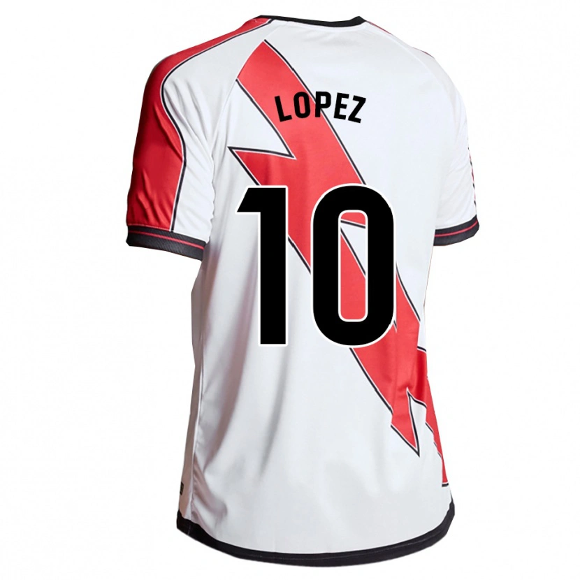 Danxen Kinder Asier López #10 Weiß Rot Heimtrikot Trikot 2025/26 T-Shirt