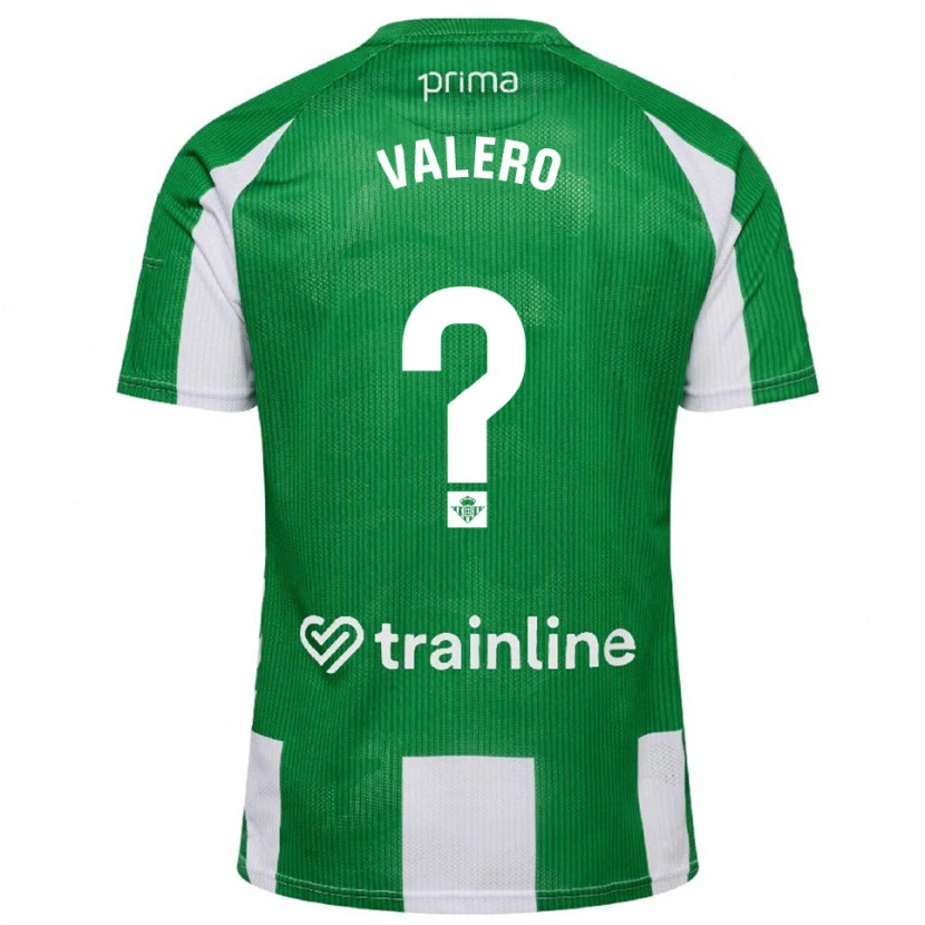 Danxen Kinder Antonio Valero #0 Grün Weiß Heimtrikot Trikot 2025/26 T-Shirt