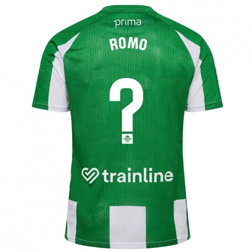 Danxen Kinder Darío Romo #0 Grün Weiß Heimtrikot Trikot 2025/26 T-Shirt
