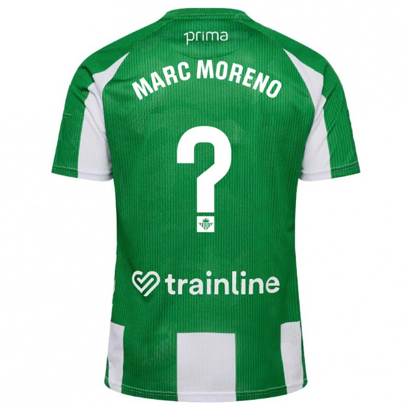 Danxen Kinder Marc Moreno #0 Grün Weiß Heimtrikot Trikot 2025/26 T-Shirt