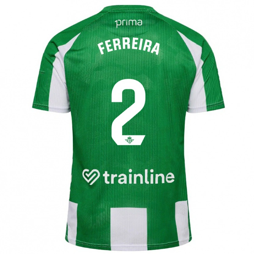 Danxen Kinder Kilian Ferreira #2 Grün Weiß Heimtrikot Trikot 2025/26 T-Shirt