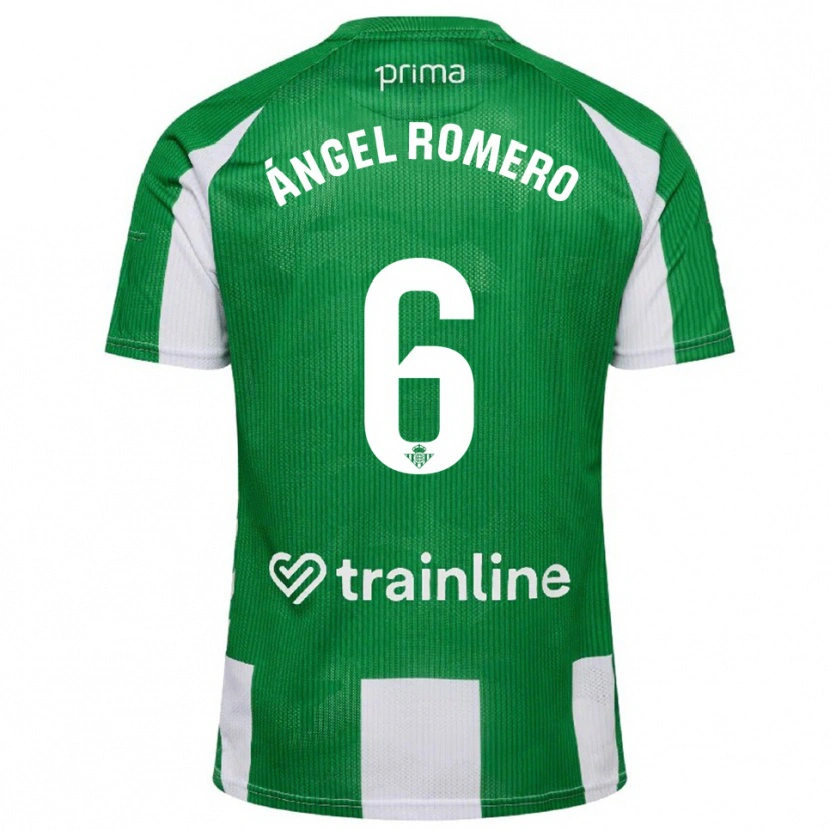 Danxen Kinder Miguel Ángel Romero #6 Grün Weiß Heimtrikot Trikot 2025/26 T-Shirt
