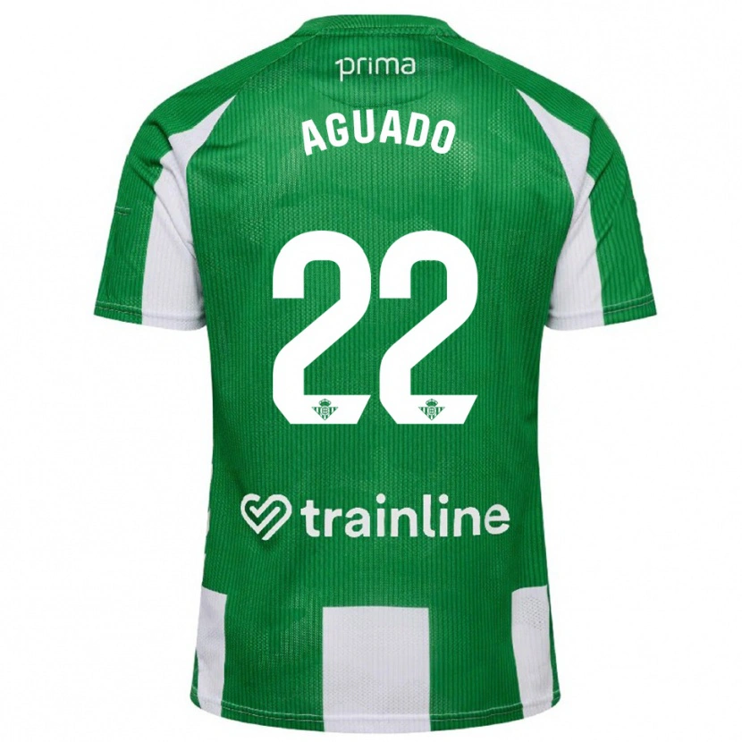 Danxen Kinder Júlia Aguado #22 Grün Weiß Heimtrikot Trikot 2025/26 T-Shirt
