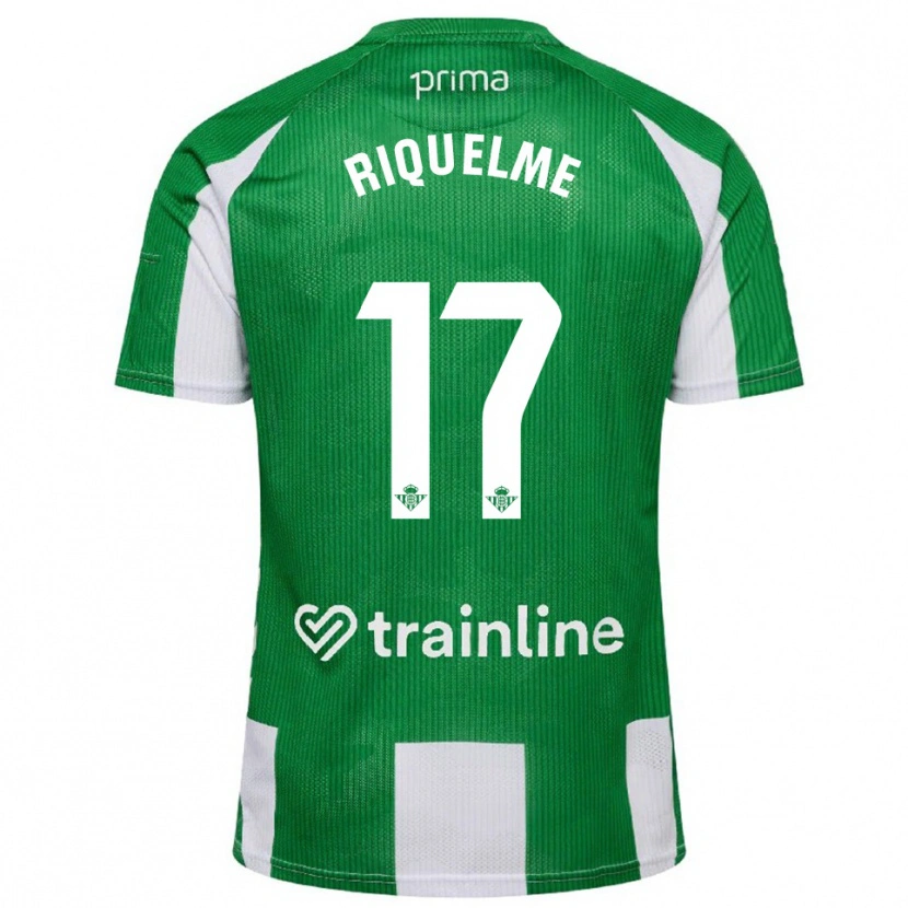 Danxen Kinder Rodrigo Riquelme #17 Grün Weiß Heimtrikot Trikot 2025/26 T-Shirt