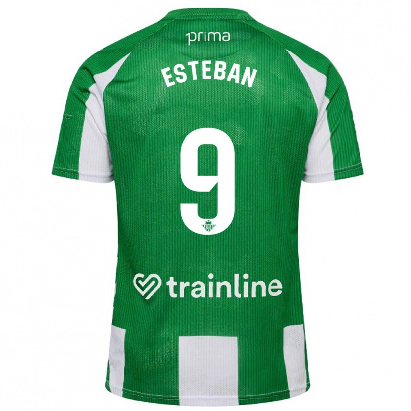Danxen Kinder Paco Esteban #9 Grün Weiß Heimtrikot Trikot 2025/26 T-Shirt