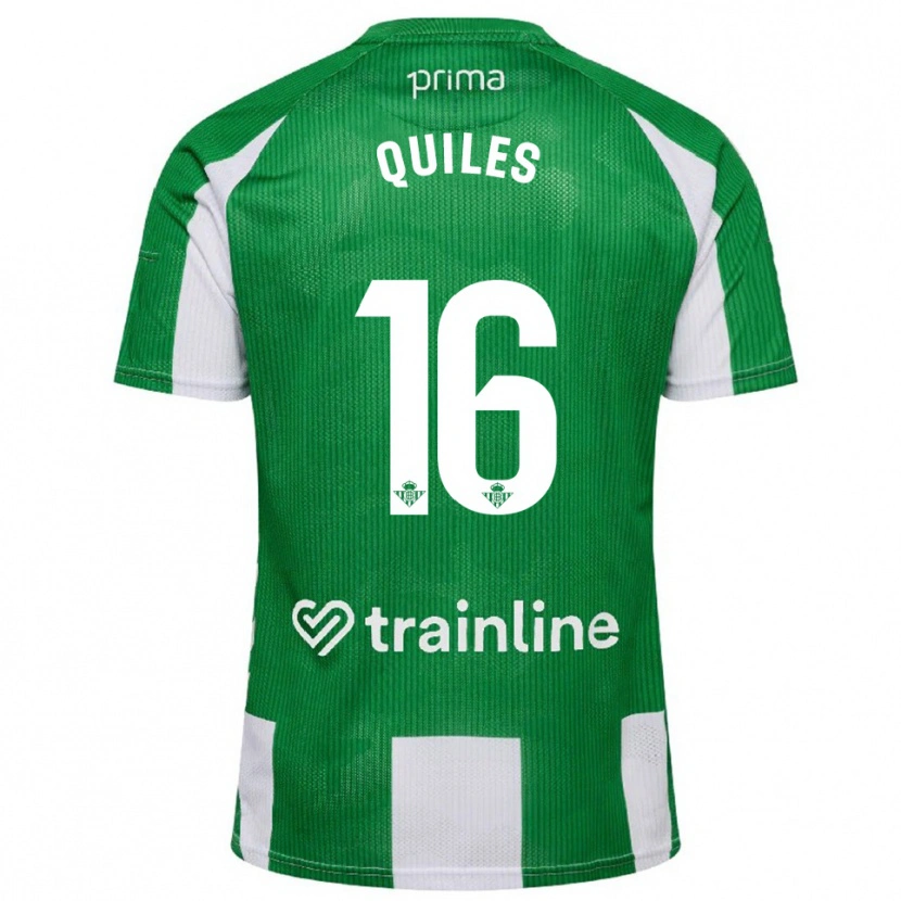 Danxen Kinder Violeta García Quiles #16 Grün Weiß Heimtrikot Trikot 2025/26 T-Shirt