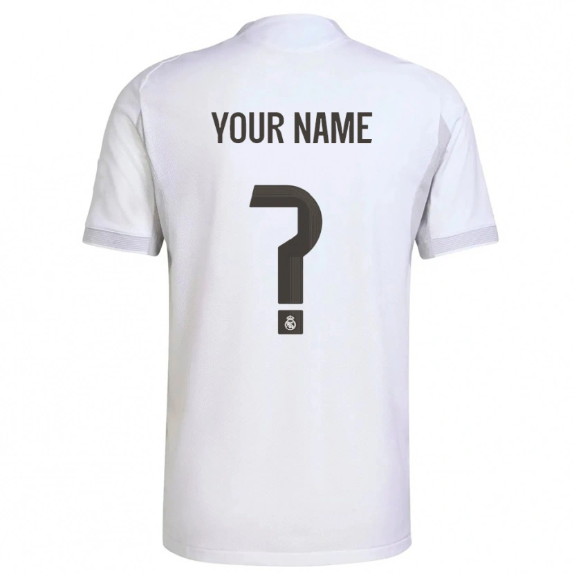 Danxen Kinder Ihren Namen #0 Weiß Gelb Heimtrikot Trikot 2025/26 T-Shirt