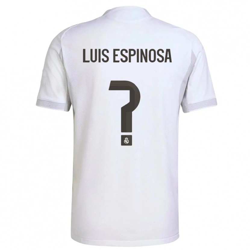 Danxen Kinder José Luis Espinosa #0 Weiß Gelb Heimtrikot Trikot 2025/26 T-Shirt