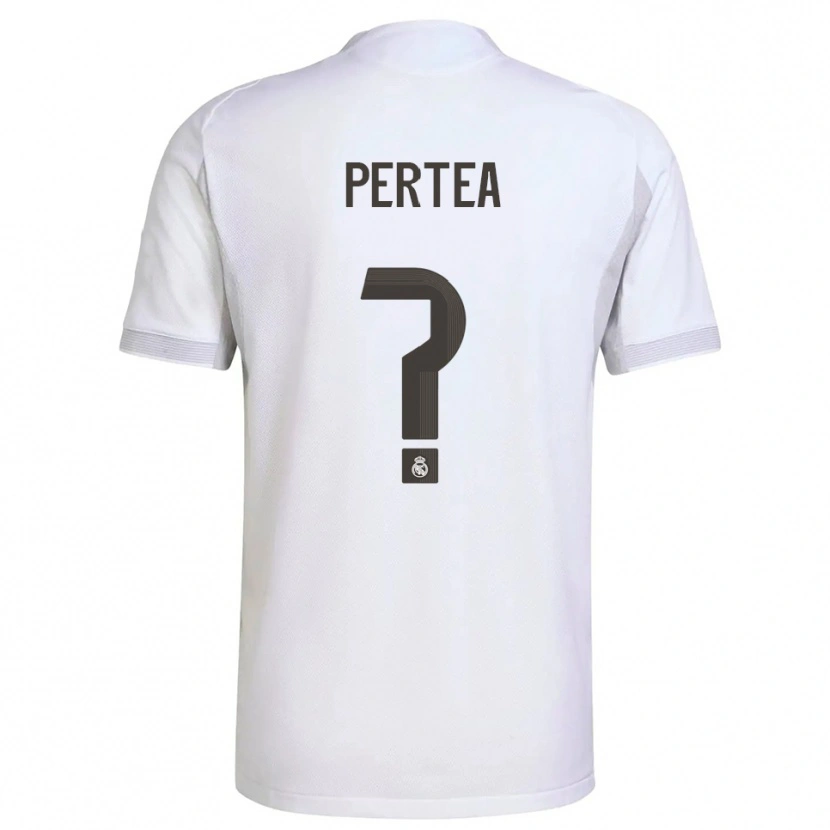 Danxen Kinder Raul Perțea #0 Weiß Gelb Heimtrikot Trikot 2025/26 T-Shirt