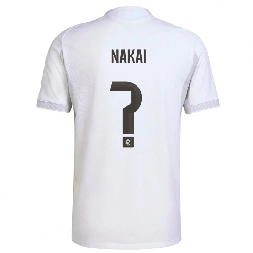 Danxen Kinder Takuhiro Nakai #0 Weiß Gelb Heimtrikot Trikot 2025/26 T-Shirt