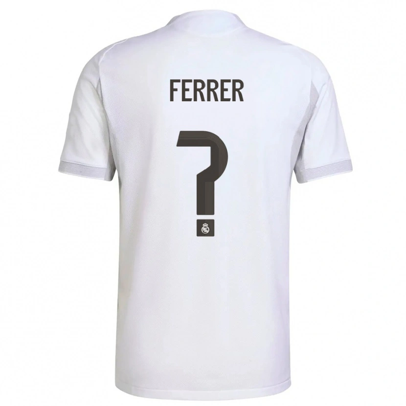 Danxen Kinder Pau Ferrer #0 Weiß Gelb Heimtrikot Trikot 2025/26 T-Shirt