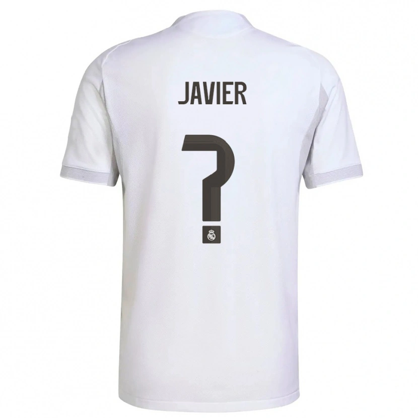 Danxen Kinder Javier Navarro #0 Weiß Gelb Heimtrikot Trikot 2025/26 T-Shirt