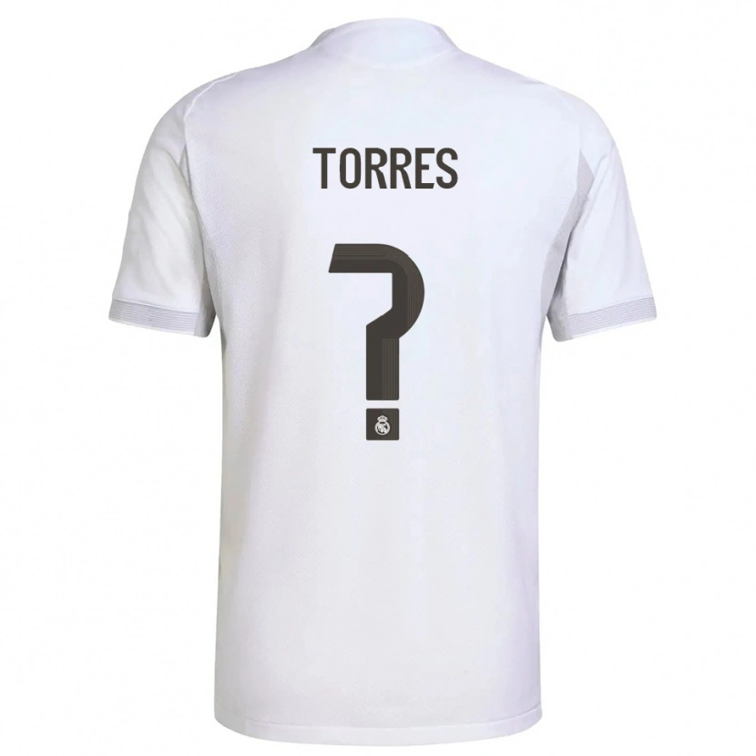 Danxen Kinder Roi Torres #0 Weiß Gelb Heimtrikot Trikot 2025/26 T-Shirt