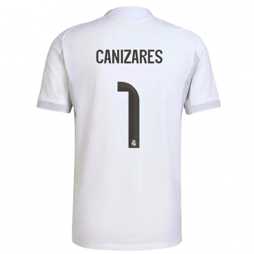 Danxen Kinder Lucas Canizares #1 Weiß Gelb Heimtrikot Trikot 2025/26 T-Shirt