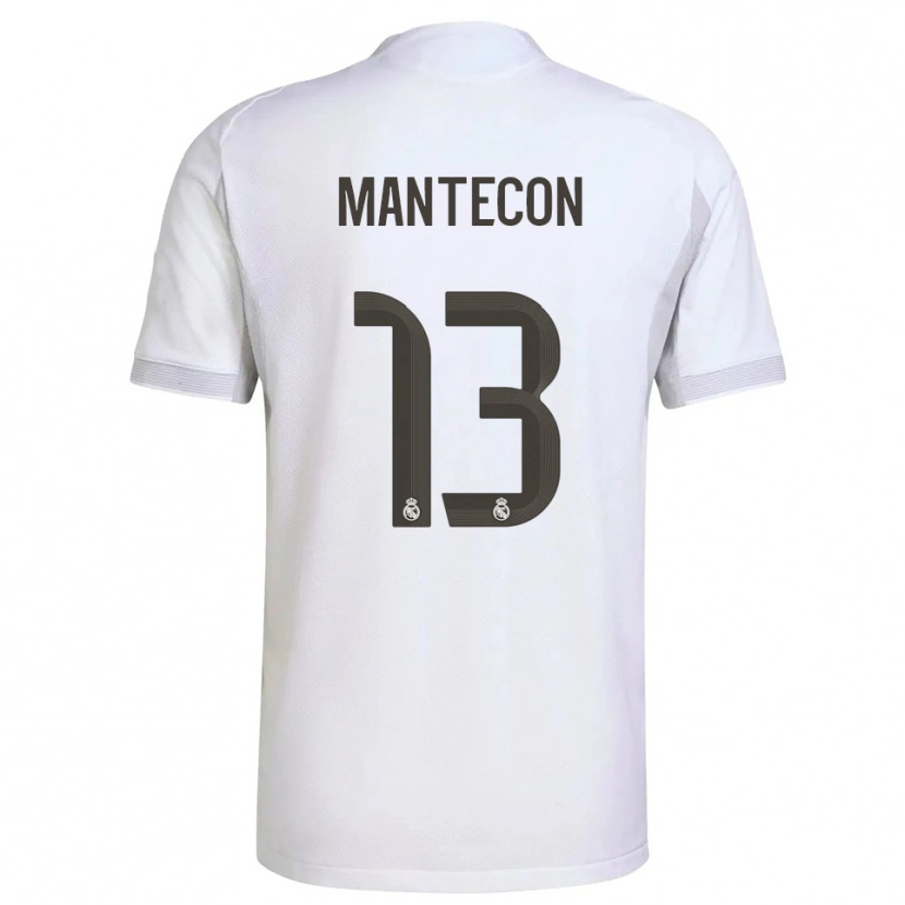 Danxen Kinder Hugo Mantecón #13 Weiß Gelb Heimtrikot Trikot 2025/26 T-Shirt