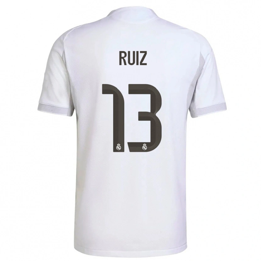 Danxen Kinder Guillermo Ruiz #13 Weiß Gelb Heimtrikot Trikot 2025/26 T-Shirt