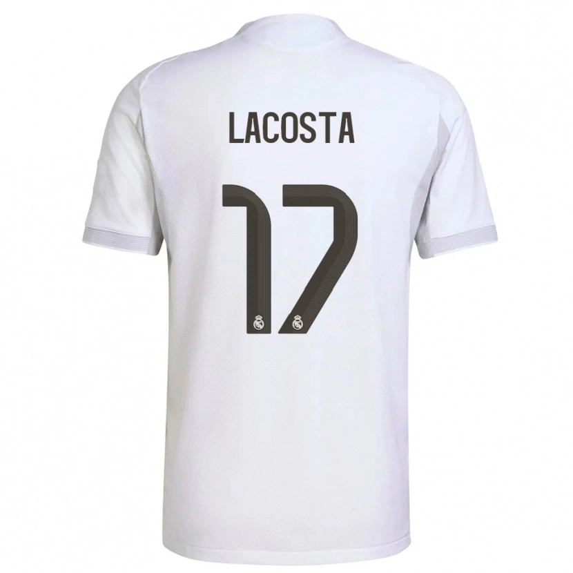 Danxen Kinder Diego Lacosta #17 Weiß Gelb Heimtrikot Trikot 2025/26 T-Shirt