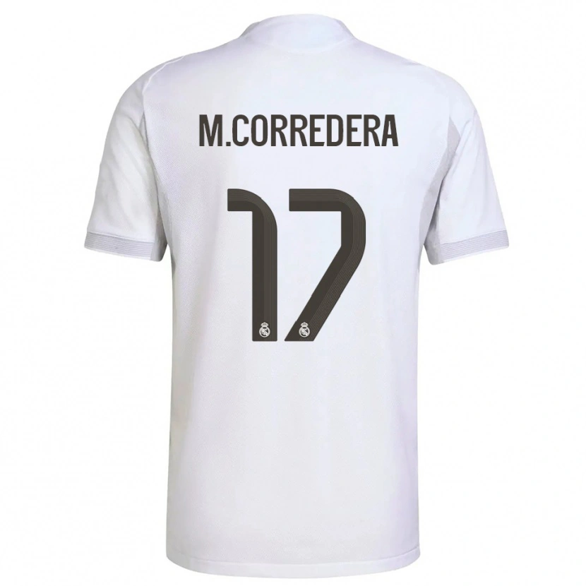 Danxen Kinder Marta Corredera #17 Weiß Gelb Heimtrikot Trikot 2025/26 T-Shirt