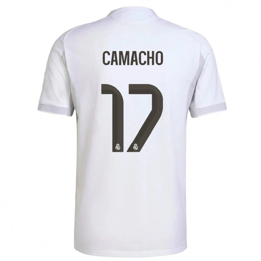 Danxen Kinder Carla Camacho #17 Weiß Gelb Heimtrikot Trikot 2025/26 T-Shirt
