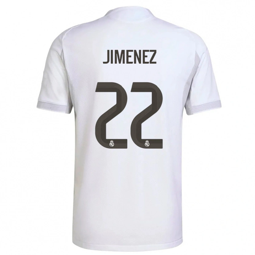 Danxen Kinder David Jiménez #22 Weiß Gelb Heimtrikot Trikot 2025/26 T-Shirt