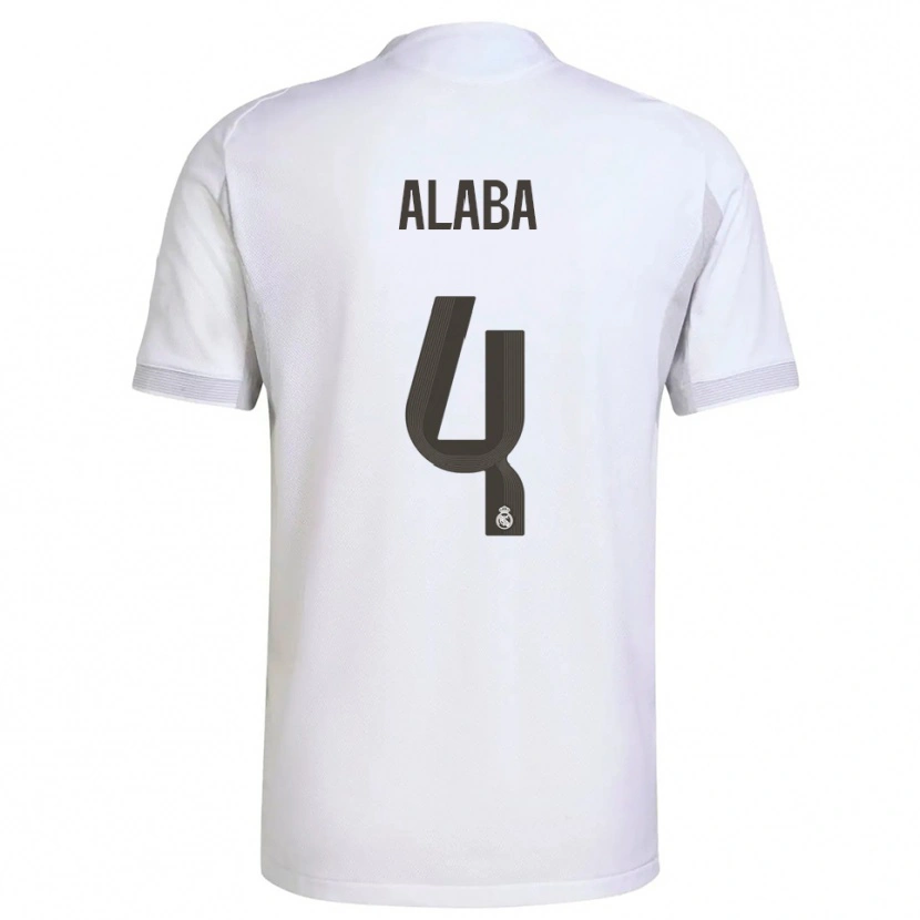 Danxen Kinder David Alaba #4 Weiß Gelb Heimtrikot Trikot 2025/26 T-Shirt