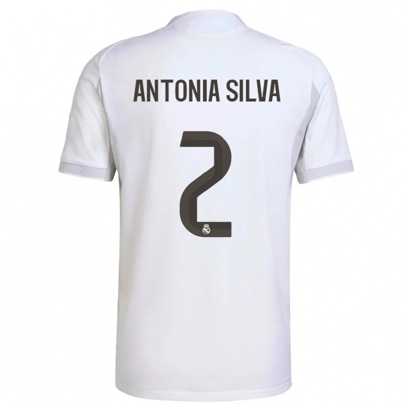 Danxen Kinder Antônia Silva #2 Weiß Gelb Heimtrikot Trikot 2025/26 T-Shirt