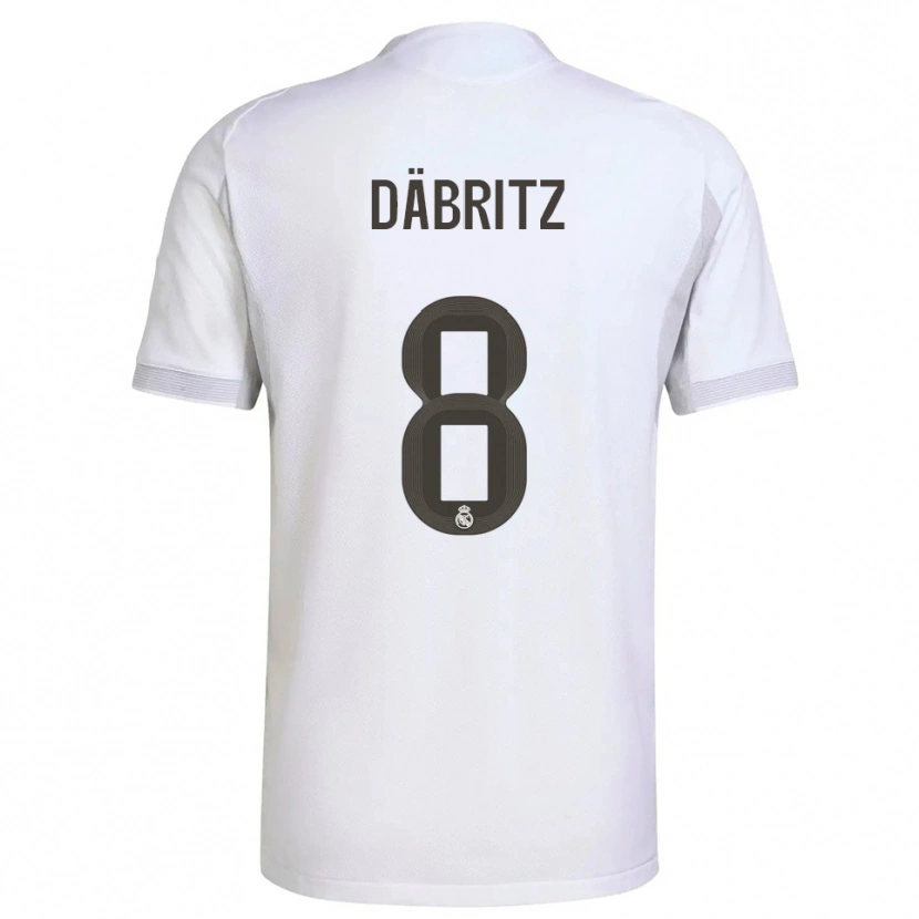 Danxen Kinder Sara Däbritz #8 Weiß Gelb Heimtrikot Trikot 2025/26 T-Shirt