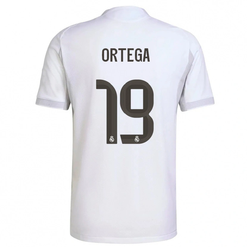 Danxen Kinder Jacobo Ortega #19 Weiß Gelb Heimtrikot Trikot 2025/26 T-Shirt