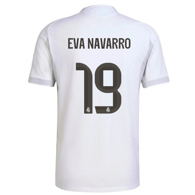Danxen Kinder Eva Navarro #19 Weiß Gelb Heimtrikot Trikot 2025/26 T-Shirt
