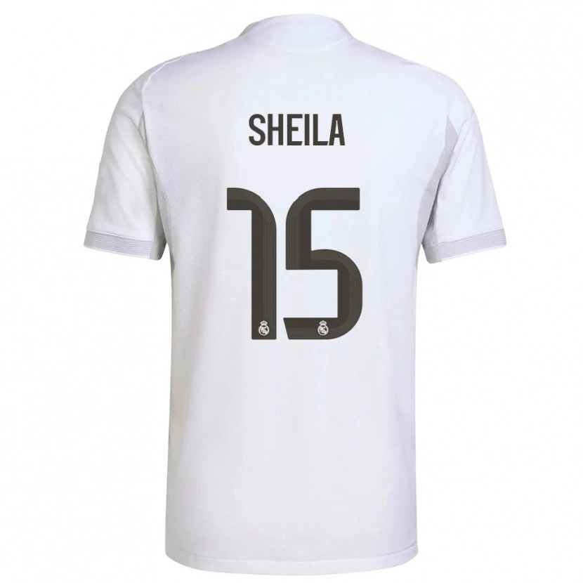 Danxen Kinder Sheila García #15 Weiß Gelb Heimtrikot Trikot 2025/26 T-Shirt