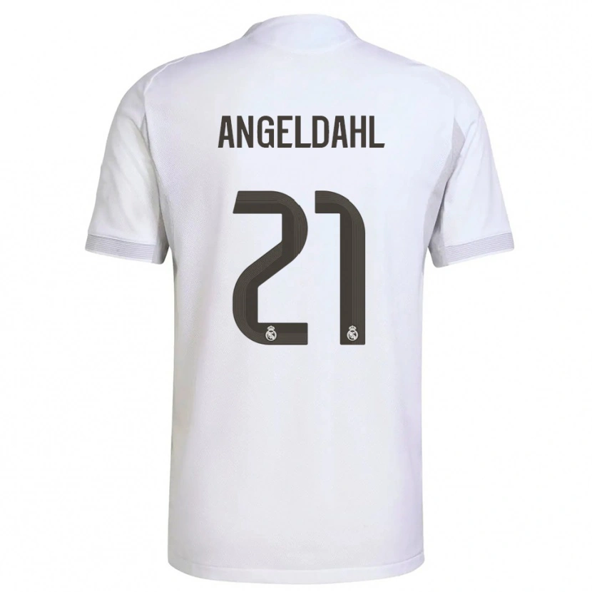 Danxen Kinder Filippa Angeldahl #21 Weiß Gelb Heimtrikot Trikot 2025/26 T-Shirt
