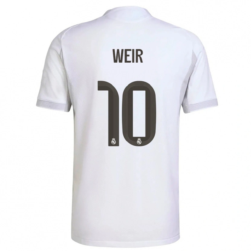 Danxen Kinder Caroline Weir #10 Weiß Gelb Heimtrikot Trikot 2025/26 T-Shirt