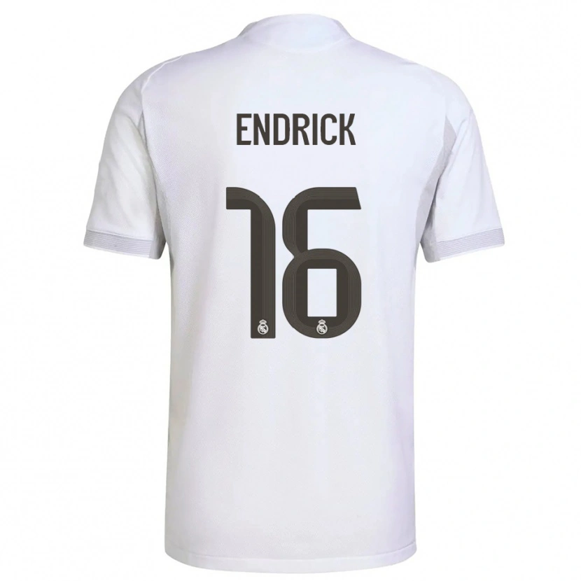 Danxen Kinder Endrick #16 Weiß Gelb Heimtrikot Trikot 2025/26 T-Shirt
