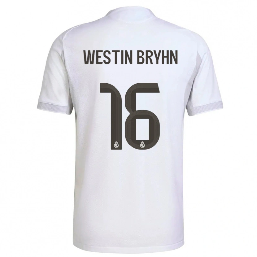Danxen Kinder Leon Westin Bryhn #16 Weiß Gelb Heimtrikot Trikot 2025/26 T-Shirt